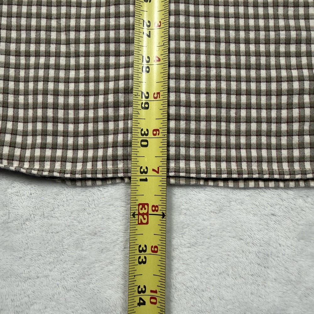 Columbia Shirt Mens XL Brown Check Short Sleeve Button Front‎ Cotton Casual - Picture 8 of 9